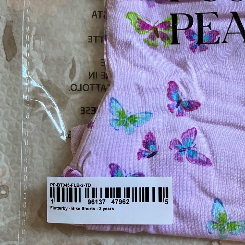 NWT- Posh Peanut Lavender “Flutterby” Butterfly Print Shorts